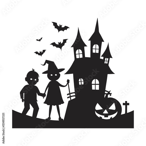Kids Trick Or Treat Halloween Night