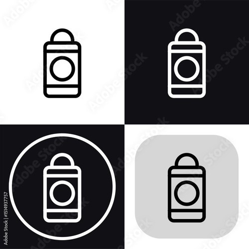 Bathroom deodorant roller - clean and modern bathroom icon.