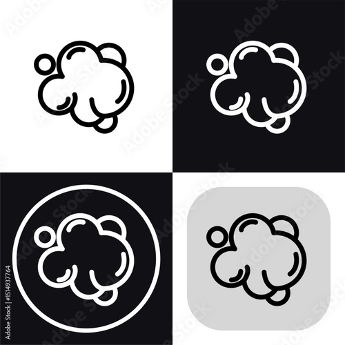 Bathroom soap foam - clean and modern bathroom icon.
