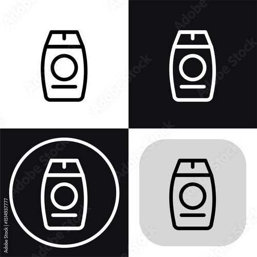 Bathroom Shampoo - clean and modern bathroom icon.