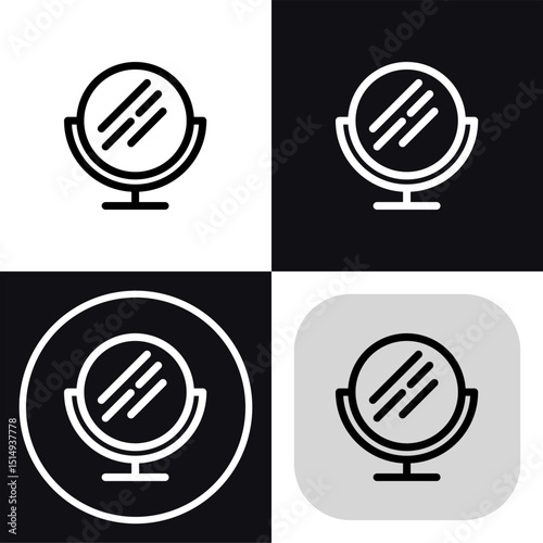 Bathroom mirror - clean and modern bathroom icon.