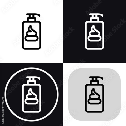 Bathroom foam dispenser - clean and modern bathroom icon.
