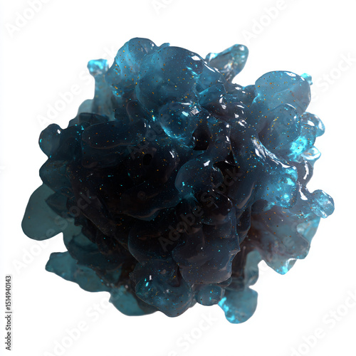 a close up of a blue flower with water droplets