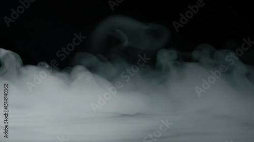 Abstract white smoke on black background