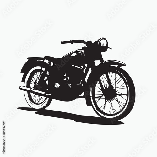 vintage black motorcycle