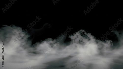 White fog texture on black background