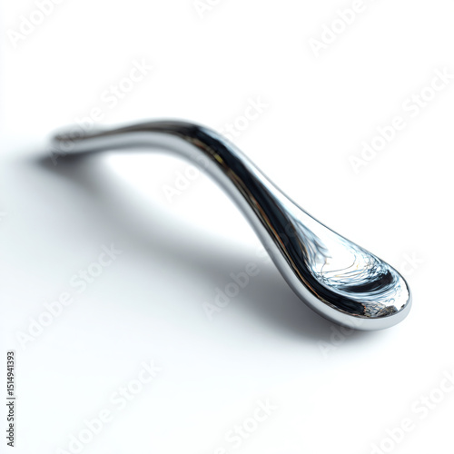 a spoon with a handle on a white surface