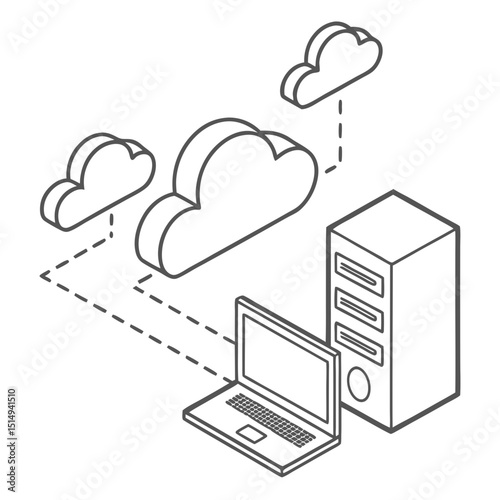 Cloud computing data storage network laptop server