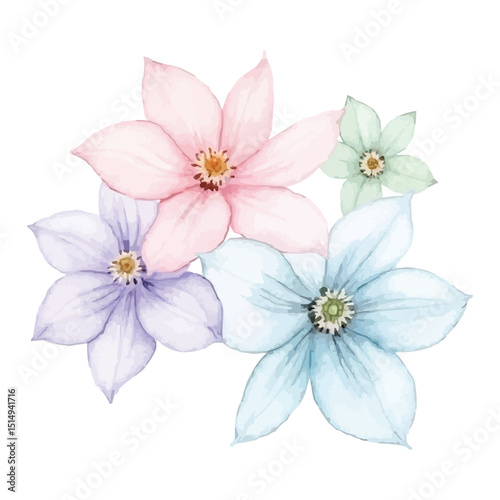 Fototapeta Naklejka Na Ścianę i Meble -  bouquet of flowers watercolour
