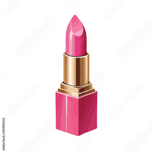 Flat Pink Lipstick Vector