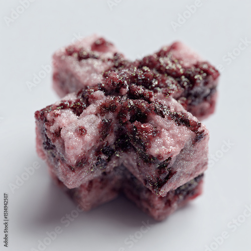 a close up of a piece of food with a bite taken out of it