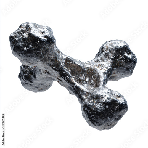 a metal object with a large bone on it