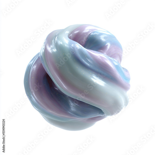 a close up of a ball of candy on a white background