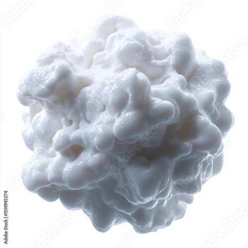 a close up of a white object with a lot of white stuff