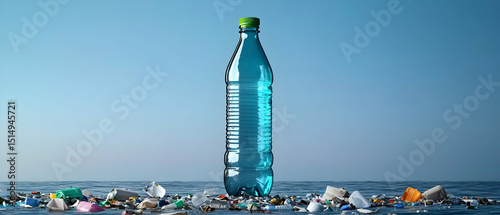 Plastic Bottle In Ocean Pollution