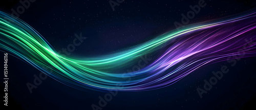 Abstract Glowing Color Wave Design