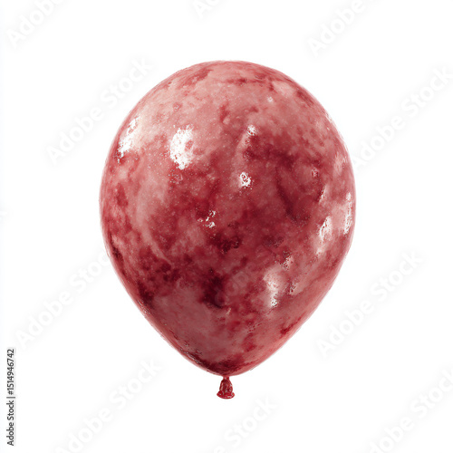 a red balloon with a blood stain on it