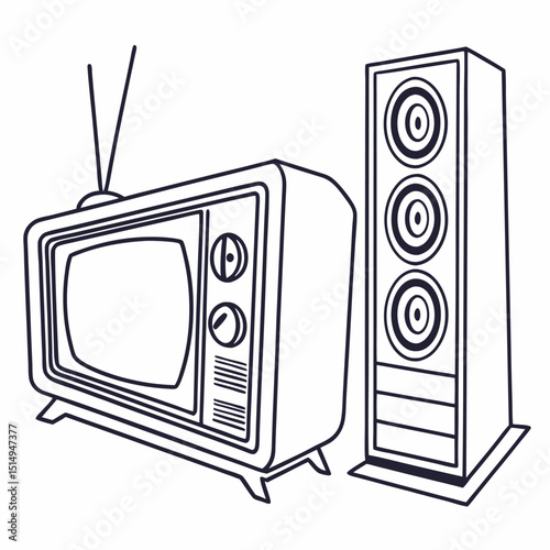 old tv set