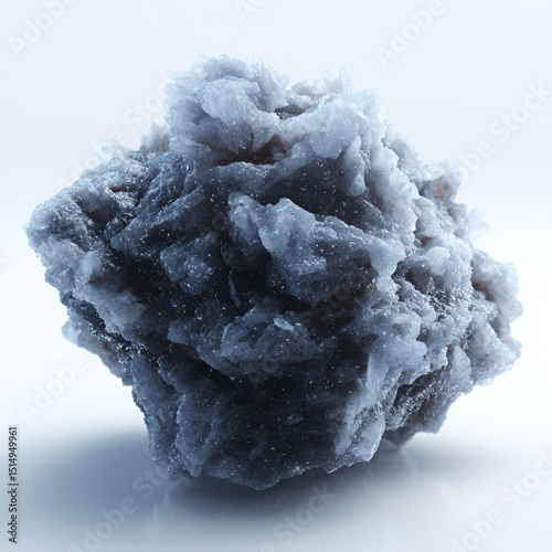 a close up of a snow covered ball of ice