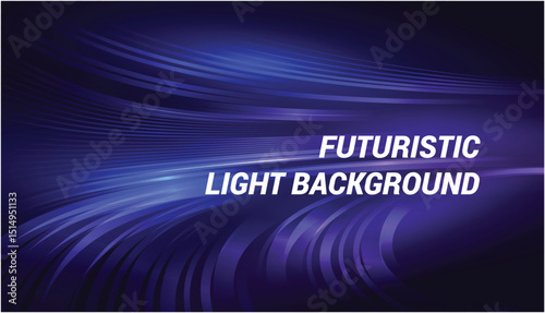 Futuristic light background wave with purple and blue color