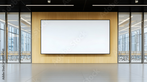 Modern Empty Presentation Board In A Contemporary Office