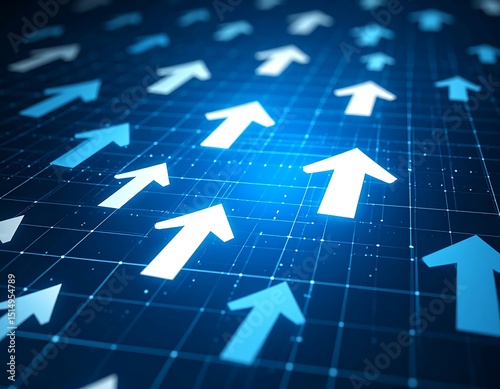 Abstract upward arrows on a grid (1)