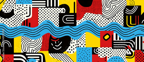 Colorful Abstract Geometric Pattern Background Design