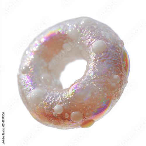 a donut with a lot of bubbles on it