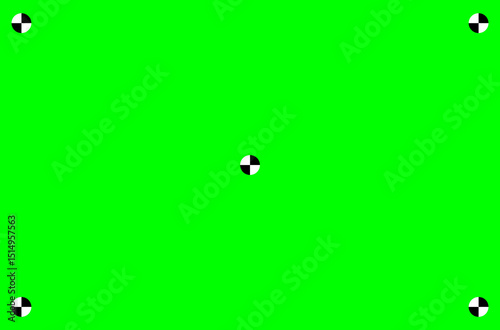 Chroma key background. Green screen with circle point icon. Vector illustration