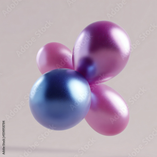 a bunch of balloons floating in the air