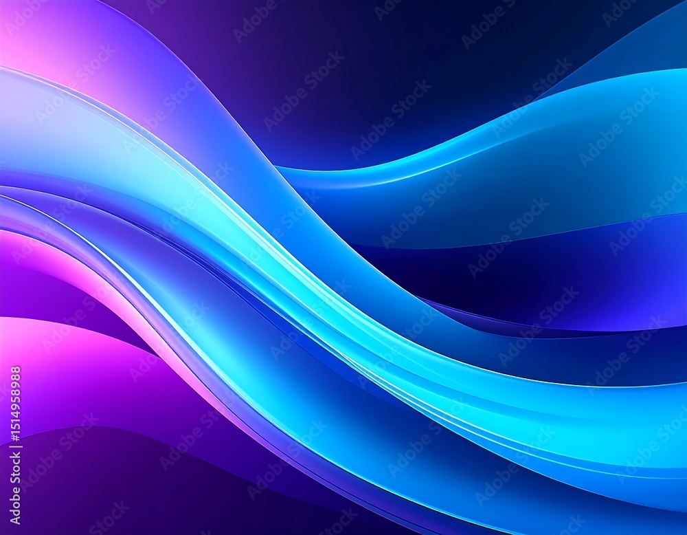 Fototapeta premium Abstract vibrant fluid waves