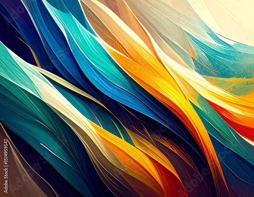 Abstract vibrant flowing colors
