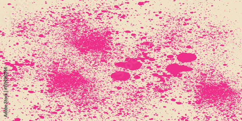 Vibrant hot pink paint splatter vector texture. Abstract pattern with energetic ink spots and drops. Ideal for modern backgrounds or bold designs.vector ilustration