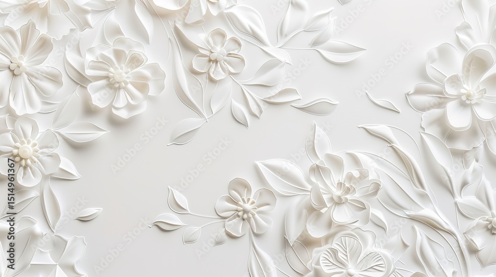 custom made wallpaper toronto digital"Elegant White Background for Wedding Invitations - Timeless Design Blending Soft Ivory Tones with Delicate Decorative Elements. Features subtle lace patterns,