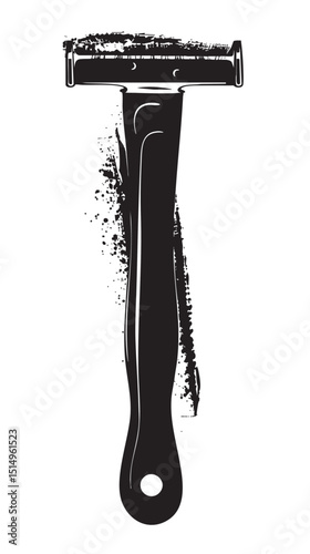 Razor silhouette isolated on white background