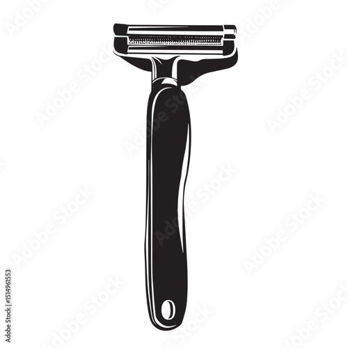 Razor silhouette isolated on white background