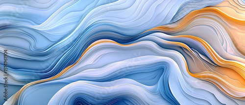 Abstract Blue White Gold Texture Design