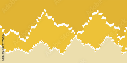 modern Minimal Abstract Yellow Split Ripped Paper Torn Banner Design