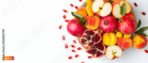 Assortment Of Colorful Fruits In A Basket