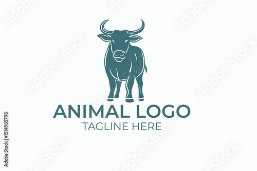 vector illustration of a bull