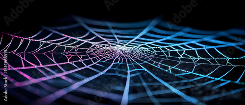 Abstract Colorful Spider Web Pattern