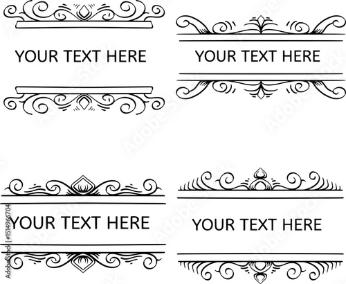 luxury frame top and bottom lines,your text here