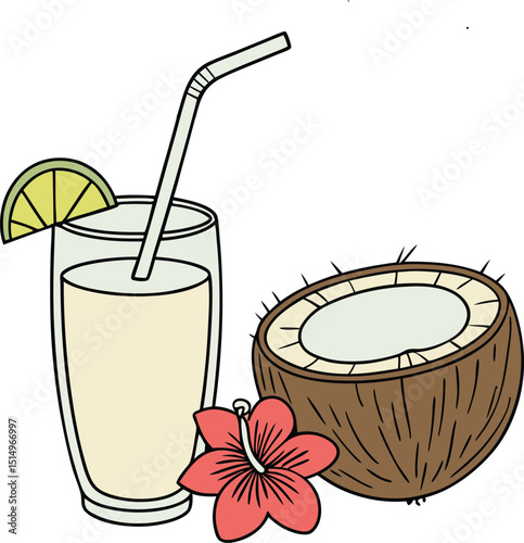 illustration of a glass of milk