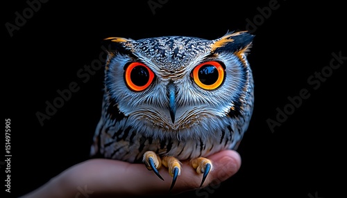 Owl Held in Hand photo