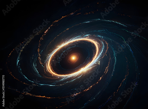 Planetary rings galaxy outer space starlight sparkle