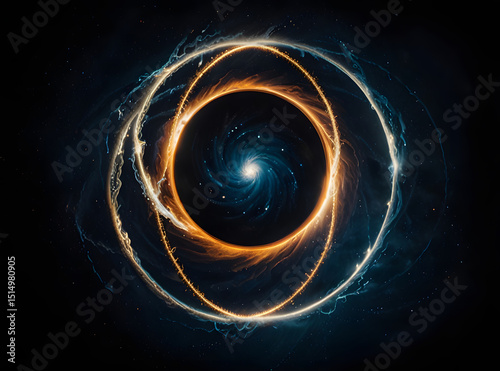 Planetary rings galaxy outer space starlight sparkle milky way
