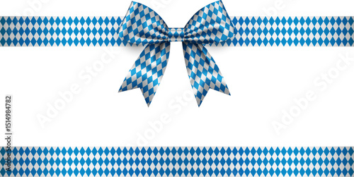 oktoberfest bow with ribbon. bow and ribbon with munich flag colors