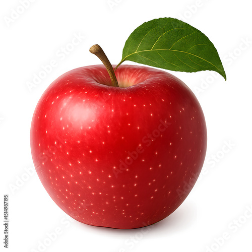 red apple isolated transparent background 