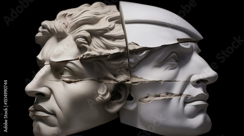 Classical marble bust of a woman's head, an ancient Greek sculpture showcasing beauty and art