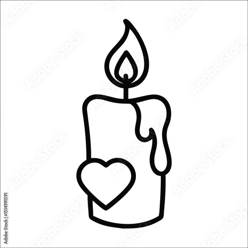 vector illustration of an apple with a heart